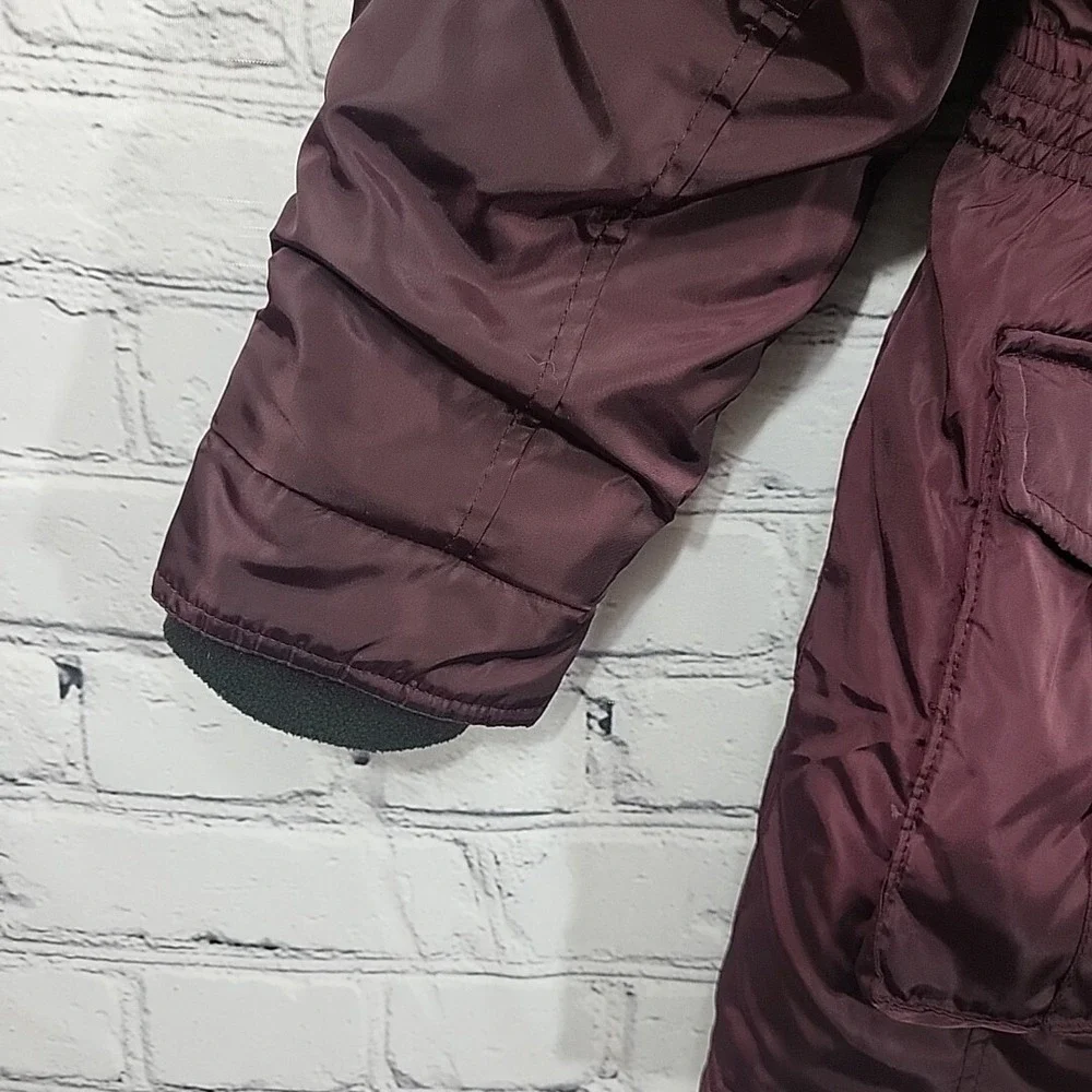 Madden Girl‎ Jacket Girls M Medium Puffer Burgundy Fur Trimmed Hood